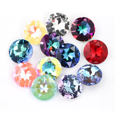 Astrobox 1201 Round High Quality Glass Crystal 27mm Gem Flower Sew On Rhinestone Fancy Stone DIY Jew