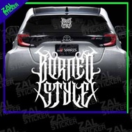 *<ZAL STICKER> STICKER KERETA BORNEO STYLE BLACK METAL JDM MYVI AXIA ALZA BEZZA PERSONA VIOS CITY