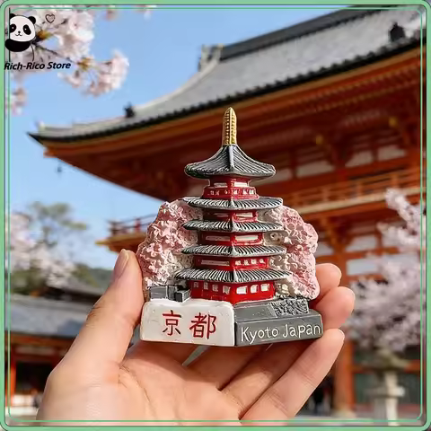 Tokyo Asakusa Temple 3D Fridge Magnets Resin painted tourist souvenirs Gifts Kyoto Cultural Creative