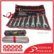 Lippro Special Wrench Set 8 Pcs 6 Mm - 24 Mm Open End Wrench 551P-08P