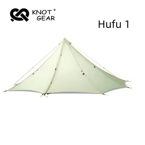 Knot Hufu1 Outdoor Camping Pyramind Tent Lightweight 20D Double Silicone Hiking Traveling Backpack 1