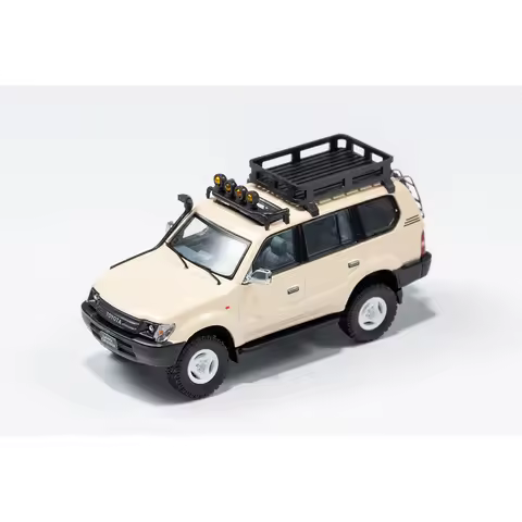GCD 1/64 Prado 90 GCD T-Rex Heavy Modified Diecast Car Beige Color LHD Alloy Model Truck for Collect