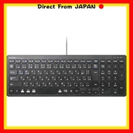 ELECOM Keyboard Wired Pantograph Compact Keyboard Black TK-FCP097BK