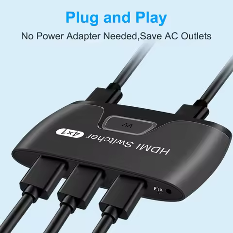 HDMI-compatible 4X1 HDR 4K 30Hz HDMI-compatible Switcher 4 in 1 out with remote Cable for PS5 PS4 pr