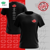 XINXIN [ready Stok] 079 Baju Akatsuki Anime Japan Cartoon Baju Lelaki Perempuan T Shirt
