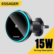 Essager 15W Magnetic Wireless Charging Car Mount Ambient Light for Mobile Phones