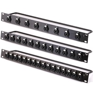 8 12 16 Way 8 port Rack Patch Panel 1U Cabinet Speaker Connector Canon Flight Case Mount For Loudspe