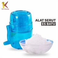 Satu Keluarga Alat Serut Es Batu Putar Manual C647 Ice Crusher Serutan Es Batu Plastik Ice Shaver Mini Portabel Alat Penghancur Es Import