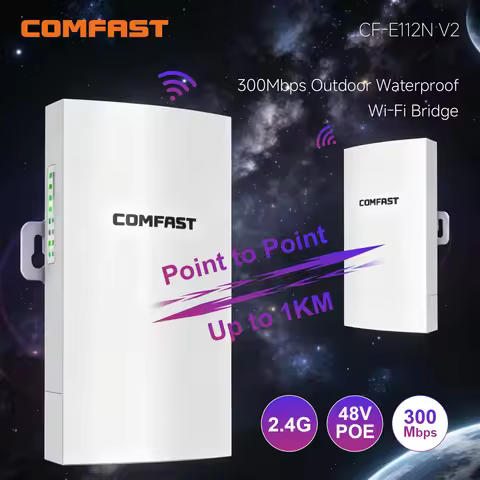 COMFAST 3KM Wireless Network Bridge CPE/WiFi Extender Access Point Router 5.8GHz 300Mbps with Street