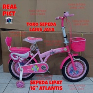 Sepeda Lipat 16 Atlantis Venus , Sepeda Lipat Anak Perempuan 16 Inch