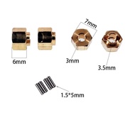 Brass 7mm Wheel Hex Thickness 4/5/6mm For 1/24 RC Crawler FMS FCX24 FCX18 Upgrade (FCX24-07)