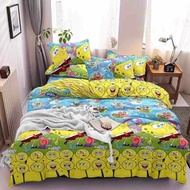 fully garterized bedsheet SPONGEBOB 3in1 with pillow cases