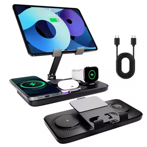 7 in 1 Wireless Charger Station Multiple Devices For iPhone iPad AirPods and Apple Watch-iPhone Fast