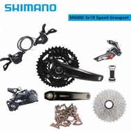 Shimano DEORE M6000 3x10 Speed Groupset Para sa MTB Bike Mountain Bicycle Crankset Front Rear Derai