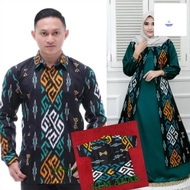 Mino Gamisku- Gamis Polos Kombinasi Batik Songket Bali Toraja Maroon