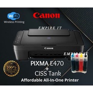 CANON PIXMA E470 / E410 ECO INK TANK PRINTER CISS (Print,Scan,Copy)