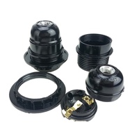 HealthyHue Black Period Style Screw E27 Light Bulb Lamp Holder Pendant Socket New