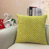 30x50cm/45x45cm/55x55cm Double-sides Geometric Pillow Case Chenille Cushion Cover Grey Yellow Purple