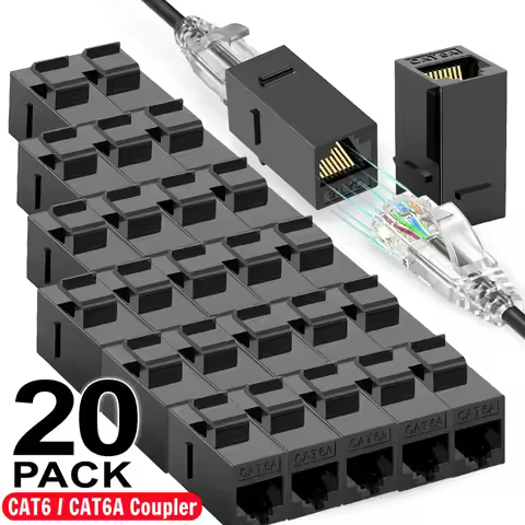 Universal Straight-Through RJ45 Cat6 CAT6A Keystone Module Extender Adapter Coupler Plug CAT6a RJ45 