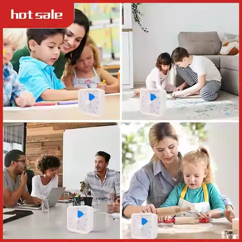 60-Minute Visual Timer For Kids, Study Classroom Timer, Pomodoro Timer With Silent Operation Purple