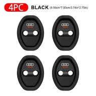 2/4Pcs Silicone Car styling Door Lock Protector Cover Sticker For All Audi Sline RS A3 A4 Q1 Q2 Q3 B