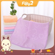 Ready Stock FIFTY2 FHL008 Quick Drying 30X30cm Absorbent Bear Microfiber Face Towel Wedding Door Gif