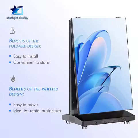GOB P1.8 P2 P2.5 Indoor Foldable Led Poster Screen Led Digital Display for Banner Portable Led Video