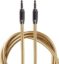 Lilware Metallic 35 Inches (90 cm) Aux Audio Cable 3.5mm Jack Male to Male Cord For Multimedia Devic