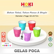 (6 PCS) POCA CUPS MINIMALIST CUPS PLASTIC CUPS HEAT RESISTANT CUPS FAMILY CUPS PLAIN CUPS UNBREAKABL