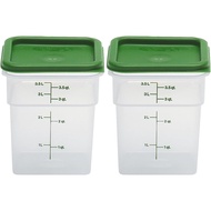 Cambro Food Storage Container with Lid (Microwave Safe and BPA-Free) - 2 Pack - Classic Series Squar