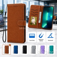 Flip Case for Realme 16 15 15T 15X 14 14T 14X 13 12 12X 11 11X C31 V11 P1 Pro Plus 5G Pebbled Grain 