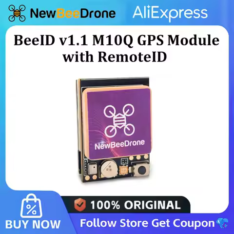 NewBeeDrone BeeID v1.1 M10Q GPS Module with RemoteID & Drone Tracker 72CH 22mm x 15.6mm x 8mm