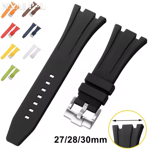 Rubber Silicone Watch Band 26mm 27mm 28mm 30mm for AP Royal Oak Offshore 15400 26470 15703 Strap for