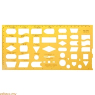 zebecc K Resin Flow Chart Symbol Drafting Template Ruler Stencil Measuring Tool Student
