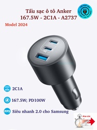 Tẩu sạc nhanh ô tô Anker 167.5W A2737 3 cổng 2C1A PD PPS5A QC AFC FCP SCP