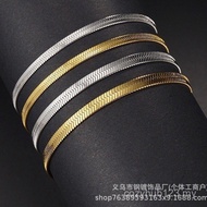 Korean Titanium Steel Necklace Non-Fading Clavicle Chain Elegant Blade Chain Sexy Snake Bone Chain