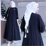 gamis crinkle model baru 2025 GAURI Maxi dress baju gamis terbaru viral kekinian dan fashionable