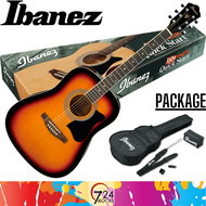 724ROCKS Ibanez Guitar Ibanez V50NJP Jampack Series Acoustic Guitar Package V50NJP-VS ibanez acoustic guitar acoustic 41 inch guitar acoustic kapok akuastic gitar kapok gitar akustik gitar tong gitar beginner guitar for beginner