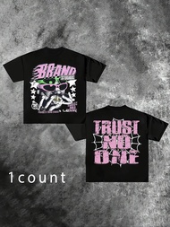 Trust No One Brand Studios T-Shirt Y2K Streetwear Graphic Tee For Men