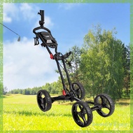 [BaositybbMY] Golf Push Cart Lightweight Compact 4 Wheel Golf Cart Caddy Cart Folding Adjustable Umb