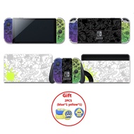 [Enjoy the small store] สำหรับ SLA-Toon-Ver 3 Limited Console Skin Sticker สำหรับ Nintendo Switch OLED อุปกรณ์เสริม Set