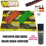 PROTAPER COLOR ORING CHAIN 428XRCx138L (FREE PROTAPER CHAIN LUBE)