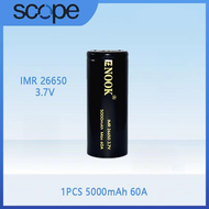 （Ready Stock）Enook Battery 26650 Lithium Rechargeable Battery 3.7v with Vapcell Q2S Smart Charger 2 
