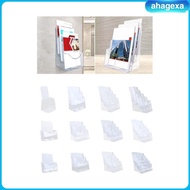 [Ahagexa] Acrylic Brochure Holder Document Paper Literature Holder for Menu Documents