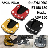 Motorcycle CNC Foot Side Stand Kickstand For SYM DRG Bt158 150 Husky ADV 150 Enlarger Support Extens