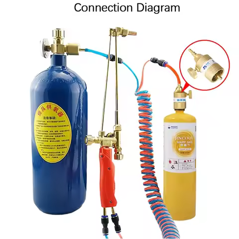 Brass MAPP Gas Regulator with Barbed Fitting for 4-8mm Gas Hose High-Quality Mapp Gas Bottle Connect