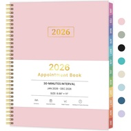 2026 Appointment Book, 30 Minutes-Hourly, Weekly ＆ Monthly Calendar Planner 2026, Jan 2026 - Dec 202
