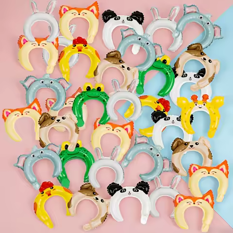 24/50 Animal Headband Balloons, Balloons, Party Balloons, Gift Balloons, Foil Balloon Decorations, S