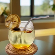 แก้วใสสำหรับดื่มแอลกอฮอล์สไตล์ญี่ปุ่นขนาดใหญ่สำหรับรินนิ่งแบบช้าๆ แก้วใสสำหรับดื่มน้ำแข็ง แก้วกาแฟสไ