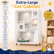 cat villa Solid wood cat cabinet Explosion-proof glass LED lights cat villa house cat villa condo Ca